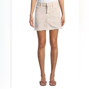 Mother Superior The Vagabond Mini Fray in light pink jean skirt size 28
